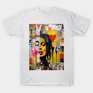 Valentine Graffiti Grunge T Shirt T-Shirt